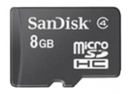 Карта памяти Sandisk microSDHC Card Class 4 8GB + SD adapter (SDSDQM-008G-B35A)