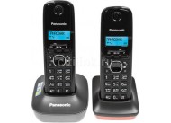 Беспроводной телефон Panasonic KX-TG1612RU3 (серый/красный/черный, 2 трубки)